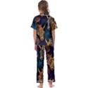 pattern with horses Kids  Satin Short Sleeve Pajamas Set View2