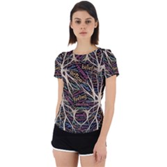 Mental Human Experience Mindset Pattern Back Cut Out Sport T-shirt