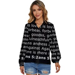 Galatians 5 Women s Long Sleeve Button Up Shirt