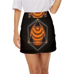 Geometry Mini Front Wrap Skirt