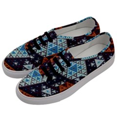 Fractal Triangle Geometric Abstract Pattern Men s Classic Low Top Sneakers