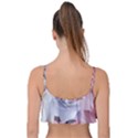 Pastel Rose  Flower Blue Pink White Frill Bikini Top View2