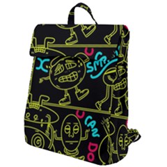 Keep Smiling Doodle Flap Top Backpack