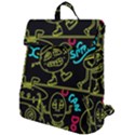 Keep Smiling Doodle Flap Top Backpack View1