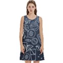 Internet Planet Drink Computer Round Neck Sleeve Casual Dress With Pockets View1