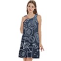 Internet Planet Drink Computer Round Neck Sleeve Casual Dress With Pockets View3