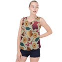 Autumn Leaves Colours Season Bubble Hem Chiffon Tank Top View1