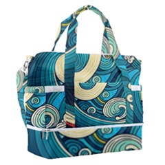 Waves Ocean Sea Abstract Whimsical Abstract Art 3 Sports Shoulder Bag With Shoes Compartment