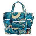 Waves Ocean Sea Abstract Whimsical Abstract Art 3 Sports Shoulder Bag with Shoes Compartment View2