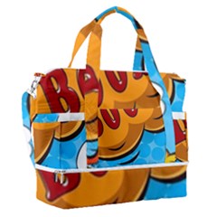 Comical Words Animals Comic Omics Crazy Graffiti Sports Shoulder Bag With Shoes Compartment