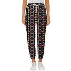 Background Art Pattern Design Women s Cropped Drawstring Pants