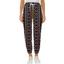 Background Art Pattern Design Women s Cropped Drawstring Pants View1