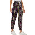 Background Art Pattern Design Women s Cropped Drawstring Pants View3