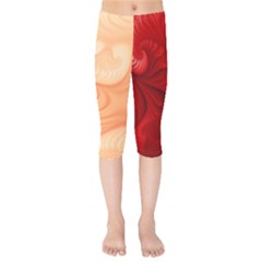 Lachs Kl Rotweissschwarz Kl Kids  Capri Leggings 