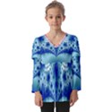 pattern 2 Kids  V Neck Casual Top View1