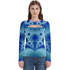 Pattern 2 Women s Cut Out Long Sleeve T-shirt