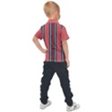 Rosa Grau Streifen Kids  Polo T-Shirt View2