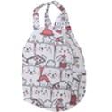 Cute Cat Chef Cooking Seamless Pattern Cartoon Travel Backpack View1