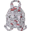 Cute Cat Chef Cooking Seamless Pattern Cartoon Travel Backpack View2