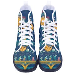 Grateful Dead Singing Skeleton Kid s High-top Canvas Sneakers