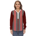 Dunkelrot4 Rosa Grau Streifen Dunkelrot3 Zip Up Long Sleeve Blouse View1