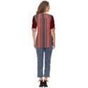 Dunkelrot4 Rosa Grau Streifen Dunkelrot3 Zip Up Long Sleeve Blouse View4