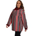 Dunkelrot4 Rosa Grau Streifen Dunkelrot3 Women s Ski and Snowboard Waterproof Breathable Jacket View3