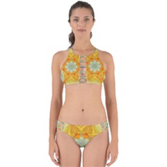 Sunshine Sunny Sun Abstract Yellow Perfectly Cut Out Bikini Set