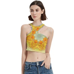 Sunshine Sunny Sun Abstract Yellow Cut Out Top