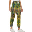 Forest Trees Leaves Fall Autumn Nature Sunshine Women s Cropped Drawstring Pants View3