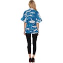 Storm Waves Seamless Pattern Raging Ocean Water Sea Wave Vintage Japanese Storms Print Illustration Women s Batwing Button Up Shirt View4