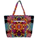 pink florales muster Zip Up Canvas Bag View3