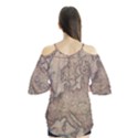 Old Vintage Classic Map Of Europe Flutter Sleeve T-Shirt View2
