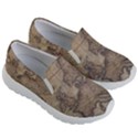 Old Vintage Classic Map Of Europe Kids Lightweight Slip Ons View3