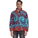 Fractal Pattern Background Men s Puffer Bubble Jacket Coat View1