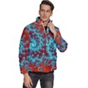 Fractal Pattern Background Men s Puffer Bubble Jacket Coat View3