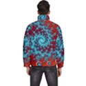 Fractal Pattern Background Men s Puffer Bubble Jacket Coat View4