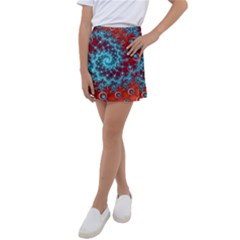 Fractal Pattern Background Kids  Tennis Skirt