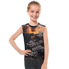 White Flower Kids  Mesh Tank Top