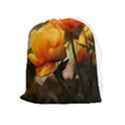 Yellow Butterfly Flower Drawstring Pouch (XL) View1