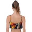 Yellow Butterfly Flower Frill Bikini Top View2