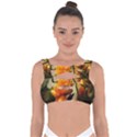 Yellow Butterfly Flower Bandaged Up Bikini Top View1