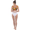 Yellow Butterfly Flower Bandaged Up Bikini Top View2