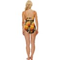 Yellow Butterfly Flower Knot Front One-Piece Swimsuit View4