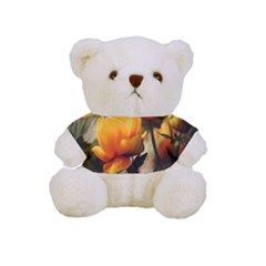 Yellow Butterfly Flower Full Print Cuddly Teddy Bear