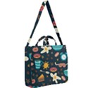 Seamless-pattern-with-breakfast-symbols-morning-coffee Square Shoulder Tote Bag View2