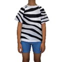 White Tiger Skin Kids  Short Sleeve Swimwear View1