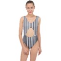 Barcode Pattern Center Cut Out Swimsuit View1