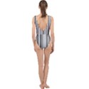 Barcode Pattern Center Cut Out Swimsuit View2