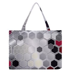 Honeycomb Pattern Zipper Medium Tote Bag